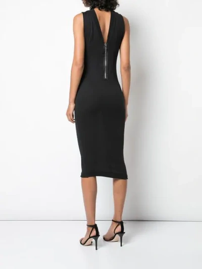 Shop Rta Fitted Dress In Black