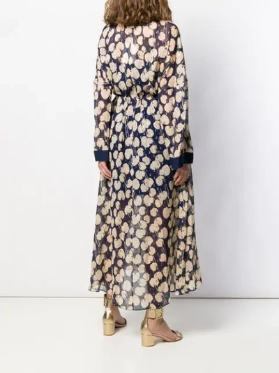 Shop Diane Von Furstenberg Terry Kaftan Dress In Blue