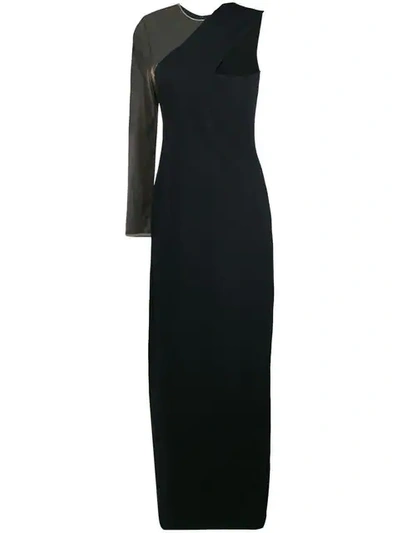 Shop Alexander Wang Asymmetric Maxi Dress In Black