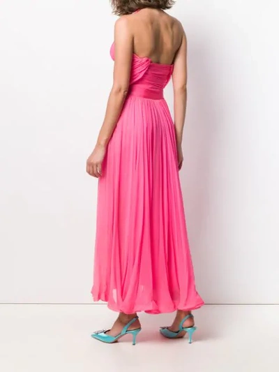Pre-owned A.n.g.e.l.o. Vintage Cult 1960's Halter Dress In Pink