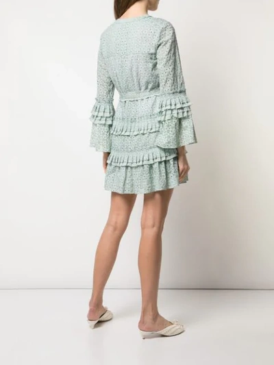 Shop Alexis Audrea Broderie Anglaise Shirt Dress In Aquarelle Mist