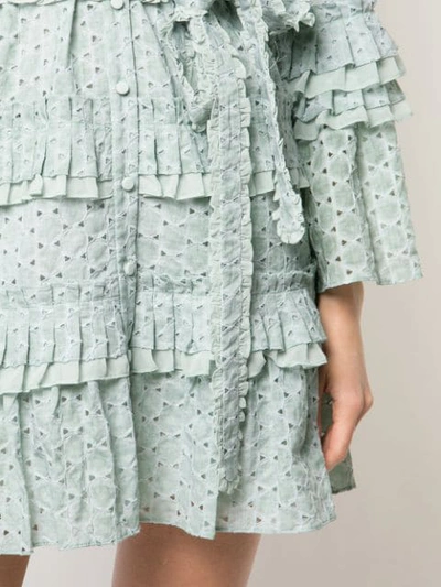 Shop Alexis Audrea Broderie Anglaise Shirt Dress In Aquarelle Mist