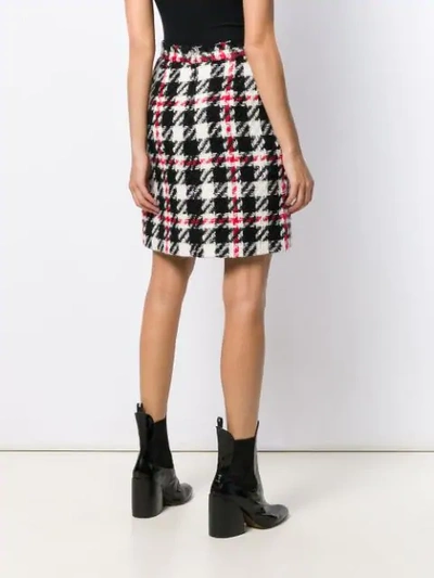 Pre-owned Dolce & Gabbana 1990's Check Mini Skirt In Black