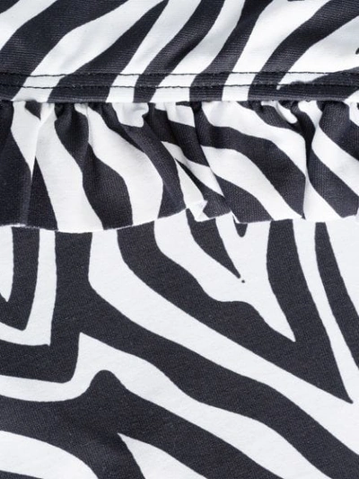 Shop Leslie Amon Tami Zebra Print Swimsuit In Black
