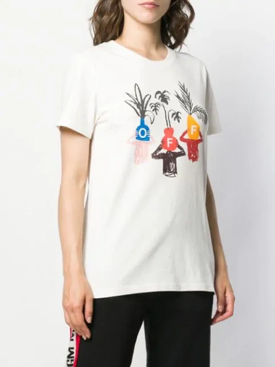 Shop Off-white Logo Printed T-shirt In White