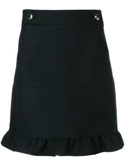 Shop Tory Burch Ruffled Hem Skirt - Black