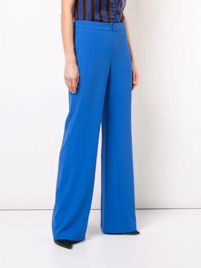 Shop Alice And Olivia Wide-leg Trousers In Blue