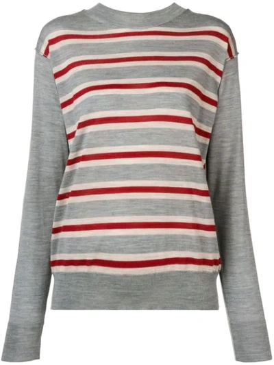 Shop Sofie D'hoore Madrid Striped Sweater In Grey