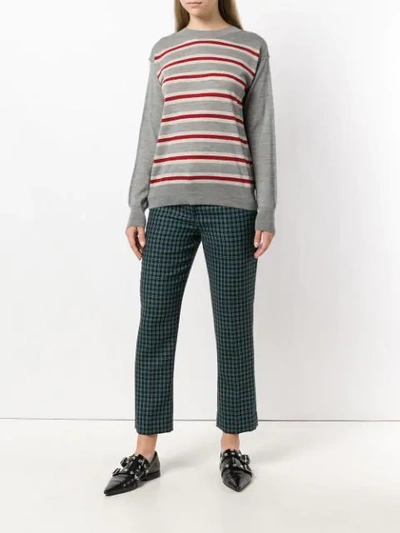 Shop Sofie D'hoore Madrid Striped Sweater In Grey