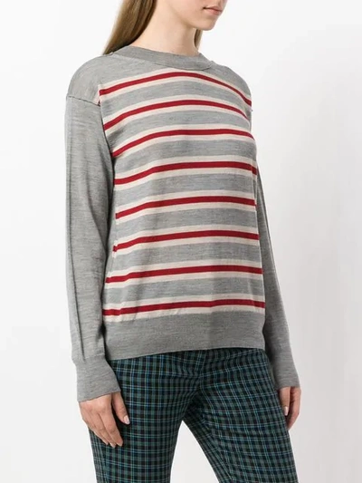 Shop Sofie D'hoore Madrid Striped Sweater In Grey