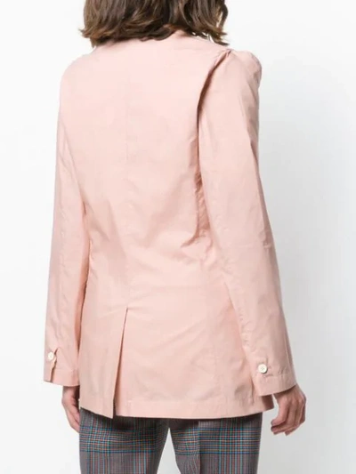 Shop Mm6 Maison Margiela Cut-out Detail Blazer In Pink