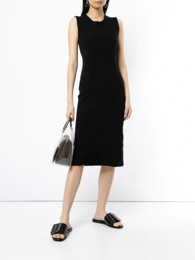 Shop Boyarovskaya Fitted Midi Dress In Black