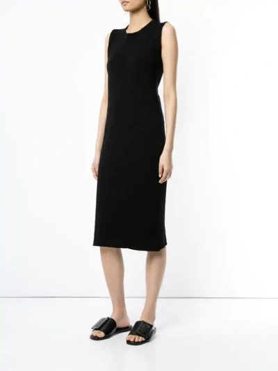 Shop Boyarovskaya Fitted Midi Dress In Black