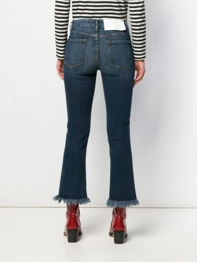 Shop Frame Cropped Bootcut Jeans In Blue