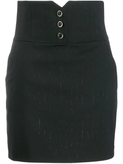 Shop Pinko Fitted Mini Skirt In Black