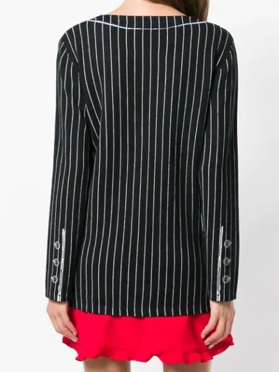 Shop Moschino Blazer Knit Cardigan In Black