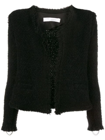 Shop Iro Fitted Shearling Jacket In Black
