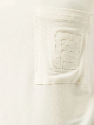 Pre-owned Fendi Short Sleeve Polo Shirt In White