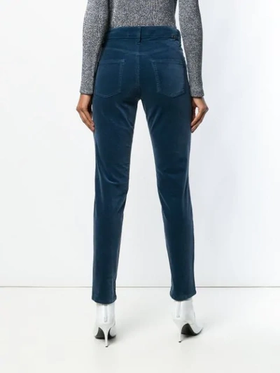 Shop Cambio Velvet Skinny Trousers - Blue