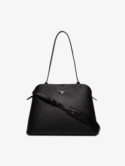 Shop Prada Black Medium Promenade Leather Shoulder Bag