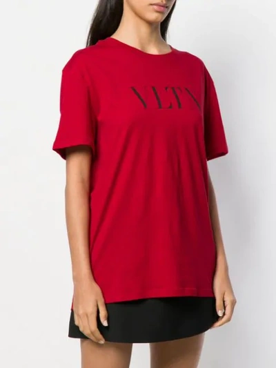 Shop Valentino Vltn Logo T-shirt In Red