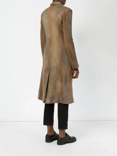 Shop Avant Toi Classic Single-breasted Coat In Brown