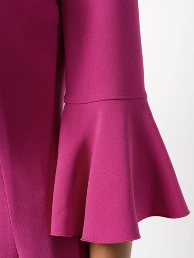Shop Dolce & Gabbana Frill-trim Midi Dress In Pink