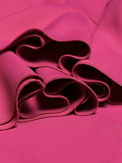 Shop Dolce & Gabbana Frill-trim Midi Dress In Pink