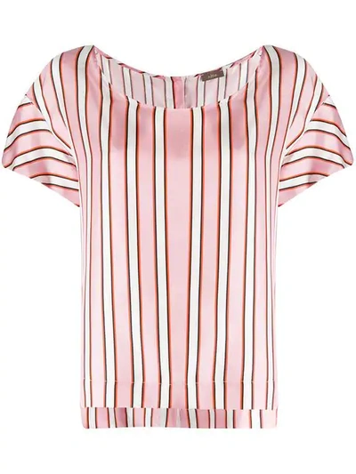 Shop Altea Striped Blouse - Pink