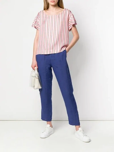 Shop Altea Striped Blouse - Pink