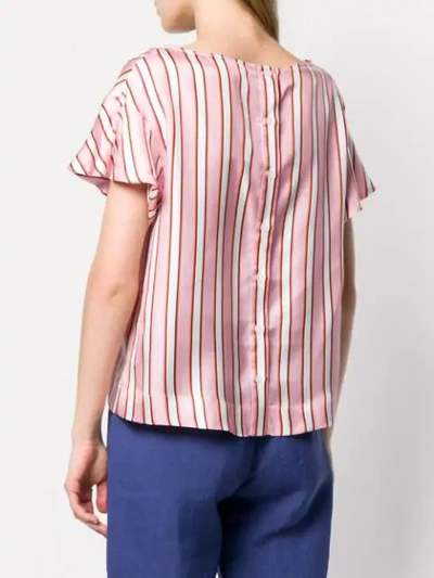 Shop Altea Striped Blouse - Pink