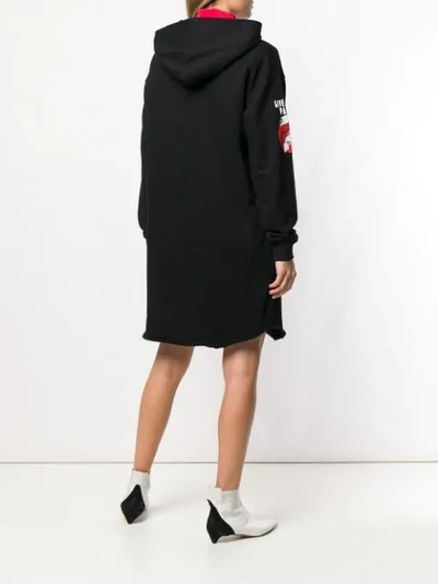 Shop Givenchy Boxy Hoodie Dress - Black