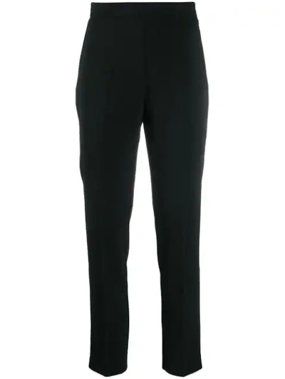 Shop Pinko Cropped Trousers In Black