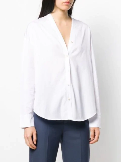 Shop Vince Minimal Blouse In White