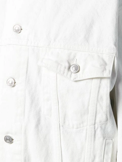 Shop Balenciaga Oversized Denim Jacket In White