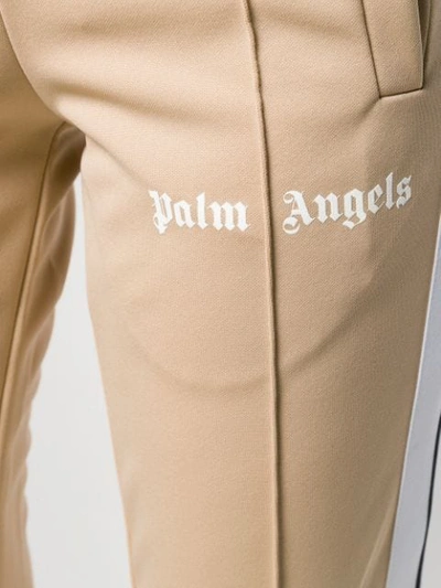 Shop Palm Angels Ruffle Detail Sweatpants In Neutrals