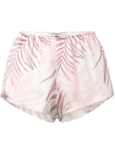 Shop Gilda & Pearl Short Loose Nightwear Shorts In Pink