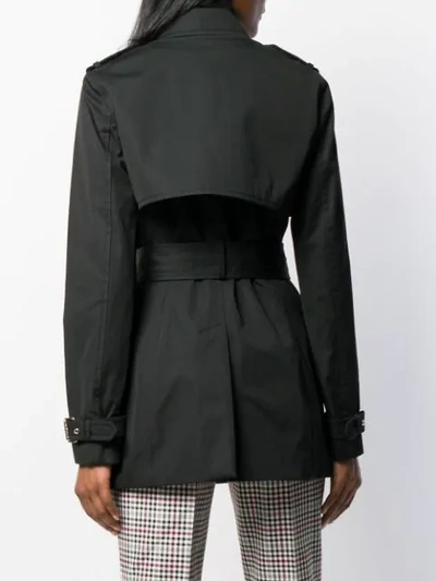 Shop Michael Michael Kors Lightweight Trench Coat In Black