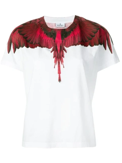 Shop Marcelo Burlon County Of Milan T-shirt Mit Flügel-print - Weiss In White