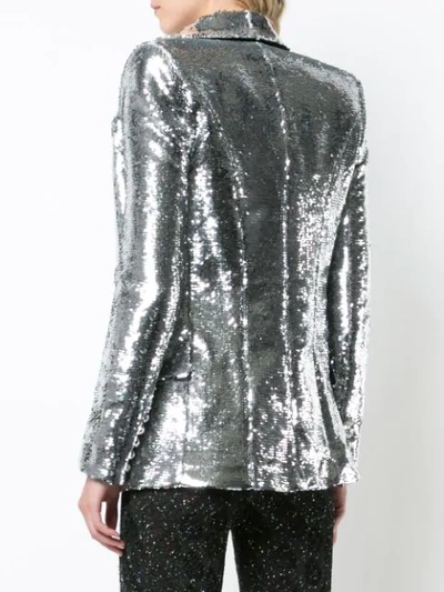 Shop Balmain Sequin In Metallic