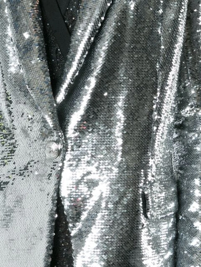 Shop Balmain Sequin In Metallic