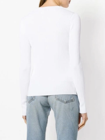 Shop Rag & Bone Rib Knit Fitted Sweater - White