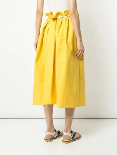 Shop Atlantique Ascoli Elasticated Waist Skirt In Yellow