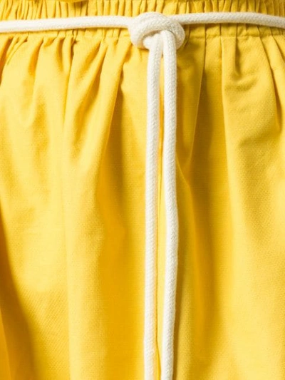 ATLANTIQUE ASCOLI 弹性松腰边半身裙 - 黄色