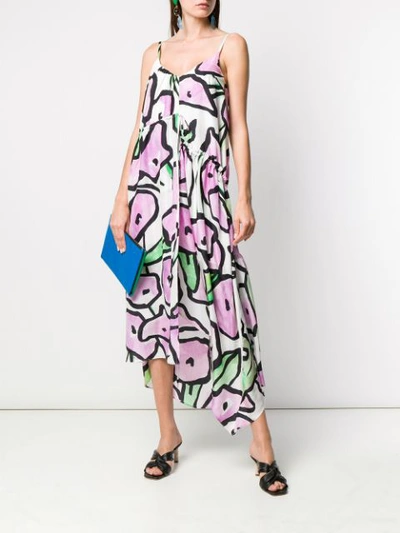 Shop Christian Wijnants Big Blossom Asymmetric Maxi Dress - Pink