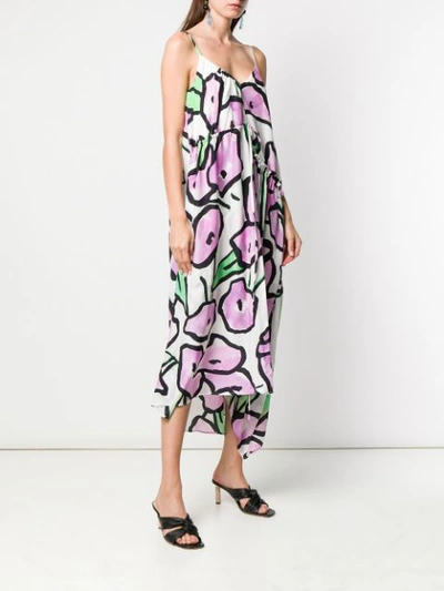Shop Christian Wijnants Big Blossom Asymmetric Maxi Dress - Pink