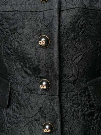Shop Dolce & Gabbana Cropped Button Jacket In Black