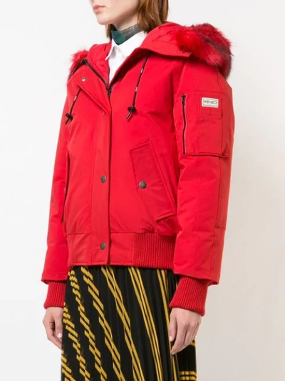 Shop Kenzo Padded Jacket In Red