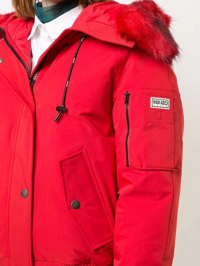 Shop Kenzo Padded Jacket In Red