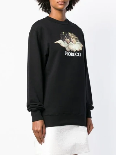 Shop Fiorucci Vintage Angels Sweatshirt In Black